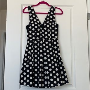 Gracia super cute polka blk/wht dot dress SzM NWT